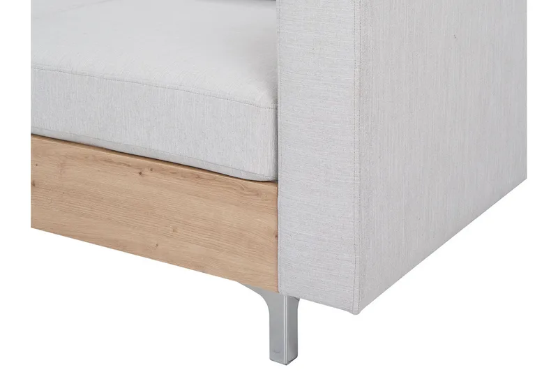Truro Högervänd L-formad Divansoffa i Konstläder med Träunderrede - Vit - Möbler - Soffa - Divansoffor & schäslongsoffa
