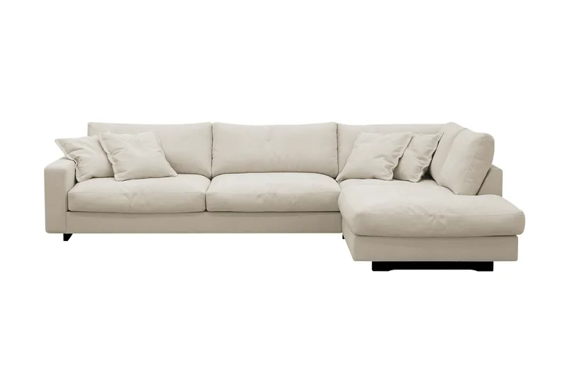 Valencia Extra Djup 4-sits Soffa med Schäslong Höger - Beige - Möbler - Soffa - Divansoffor & schäslongsoffa