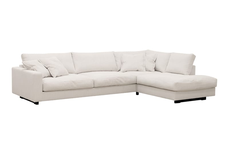 Valencia Extra Djup 4-sits Soffa med Schäslong Höger - Benvit - Möbler - Soffa - Divansoffor & schäslongsoffa