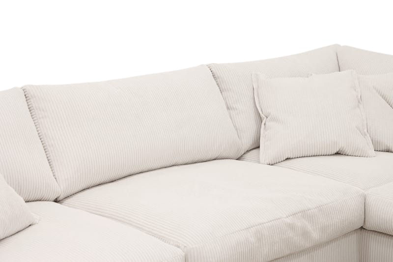 Valencia Extra Djup 4-sits Soffa med Schäslong Höger - Benvit - Möbler - Soffa - Divansoffor & schäslongsoffa