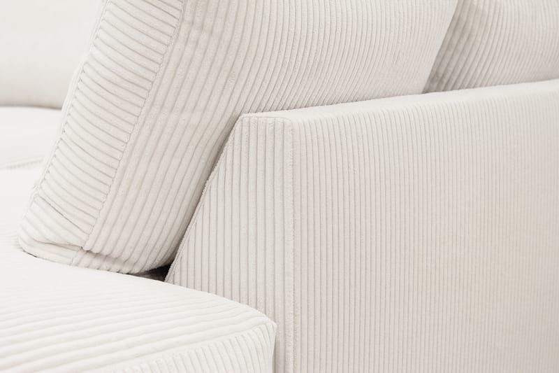 Valencia Extra Djup 4-sits Soffa med Schäslong Höger - Benvit - Möbler - Soffa - Divansoffor & schäslongsoffa