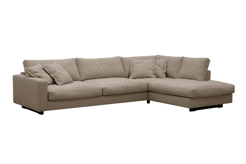 Valencia Extra Djup 4-sits Soffa med Schäslong Höger - Brun - Möbler - Soffa - Divansoffor & schäslongsoffa