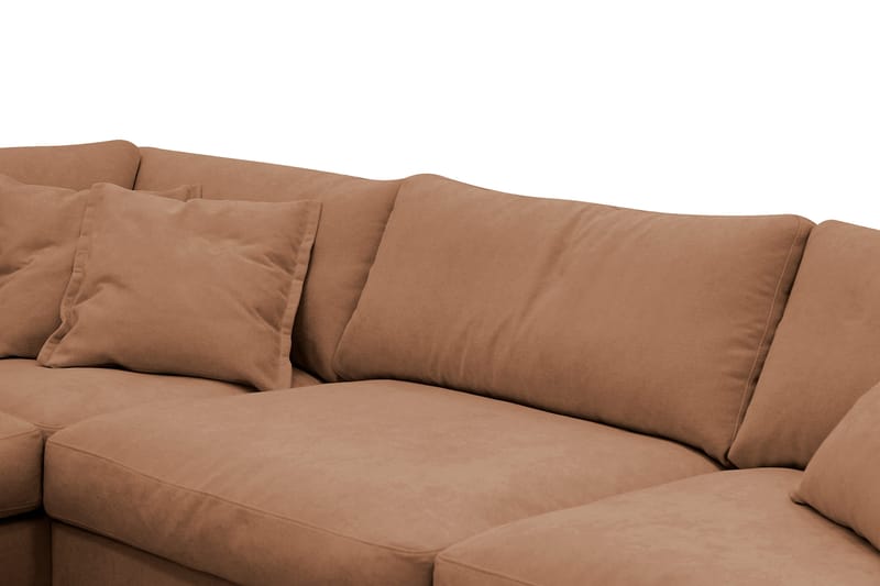 Valencia Extra Djup 4-sits Soffa med Schäslong Höger - Gulbrun - Möbler - Soffa - Divansoffor & schäslongsoffa
