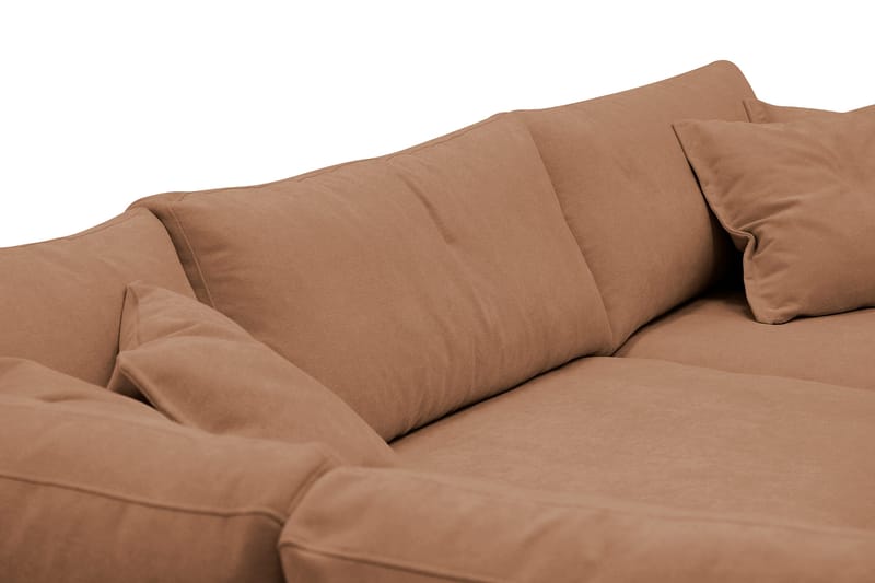 Valencia Extra Djup 4-sits Soffa med Schäslong Höger - Gulbrun - Möbler - Soffa - Divansoffor & schäslongsoffa
