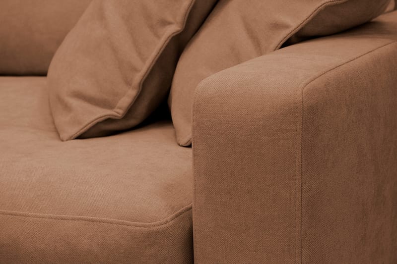 Valencia Extra Djup 4-sits Soffa med Schäslong Höger - Gulbrun - Möbler - Soffa - Divansoffor & schäslongsoffa