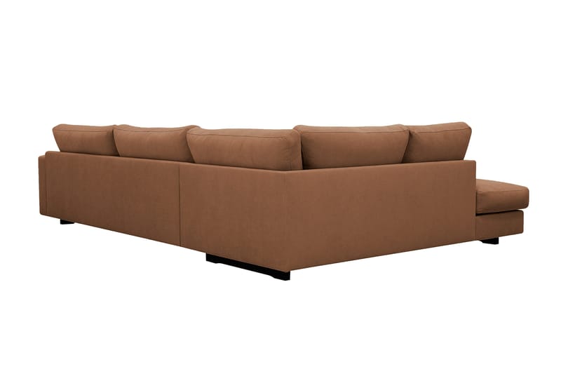 Valencia Extra Djup 4-sits Soffa med Schäslong Höger - Gulbrun - Möbler - Soffa - Divansoffor & schäslongsoffa