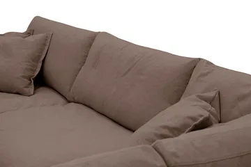 Valencia Extra Djup 4-sits Soffa med Schäslong Höger - Mörkbrun - Möbler - Soffa - Divansoffor & schäslongsoffa