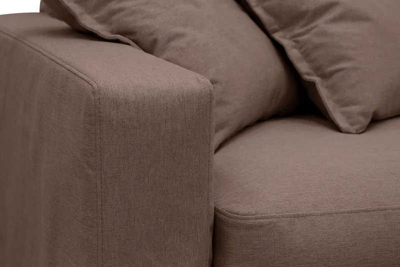 Valencia Extra Djup 4-sits Soffa med Schäslong Höger - Mörkbrun - Möbler - Soffa - Divansoffor & schäslongsoffa