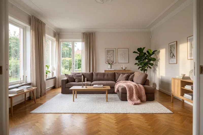 Valencia Extra Djup 4-sits Soffa med Schäslong Höger - Mörkbrun - Möbler - Soffa - Divansoffor & schäslongsoffa