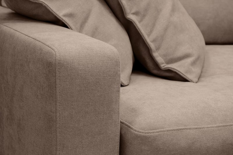 Valencia Extra Djup 4-sits Soffa med Schäslong Höger - Mörkbrun - Möbler - Soffa - Divansoffor & schäslongsoffa
