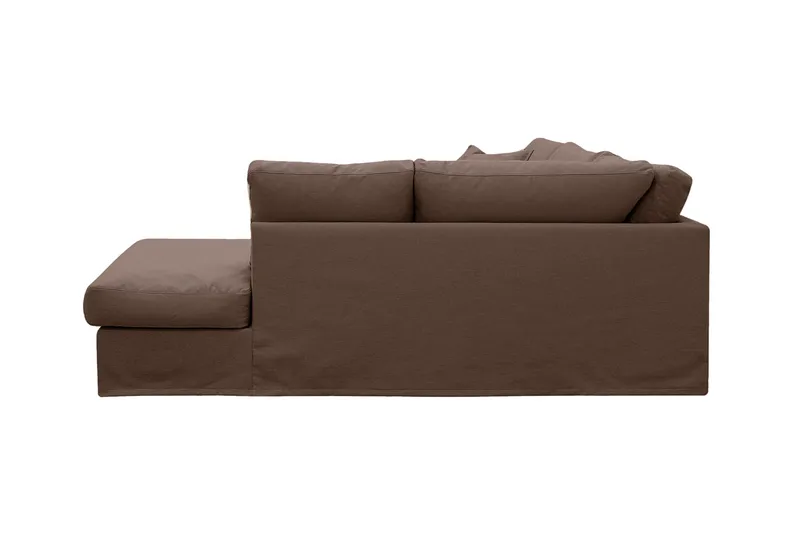 Valencia Extra Djup 4-sits Soffa med Schäslong Höger - Mörkbrun - Möbler - Soffa - Divansoffor & schäslongsoffa