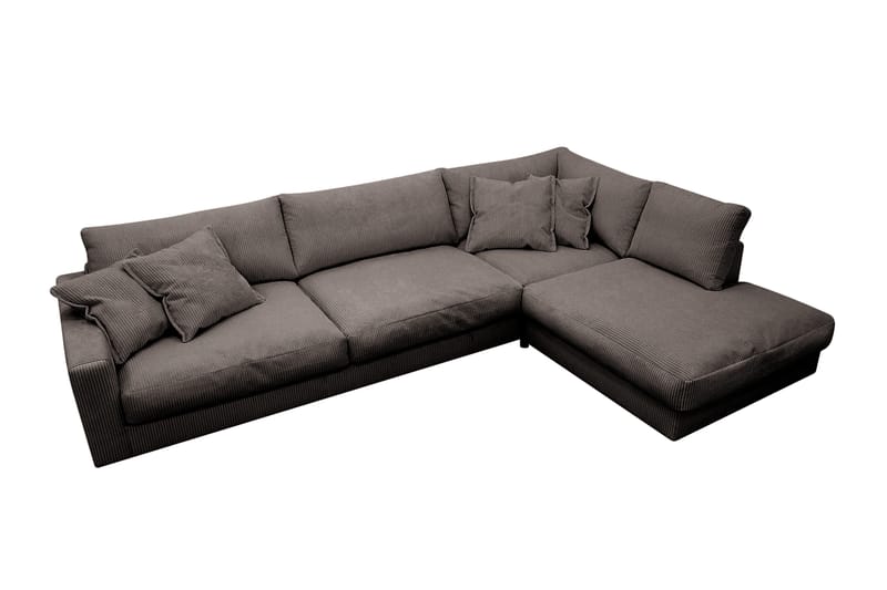 Valencia Extra Djup 4-sits Soffa med Schäslong Höger - Mörkgrå - Möbler - Soffa - Divansoffor & schäslongsoffa