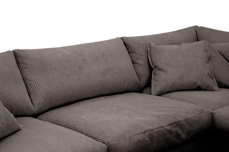 Valencia Extra Djup 4-sits Soffa med Schäslong Höger - Mörkgrå - Möbler - Soffa - Divansoffor & schäslongsoffa