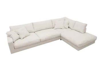 Valencia Extra Djup 4-sits Soffa med Schäslong Höger - Offwhite - Möbler - Soffa - Divansoffor & schäslongsoffa