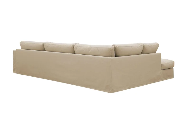 Valencia Extra Djup 4-sits Soffa med Schäslong Vänster - Beige - Möbler - Soffa - Divansoffor & schäslongsoffa - 4 sits soffa med divan