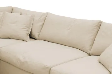 Valencia Extra Djup 4-sits Soffa med Schäslong Vänster - Beige - Möbler - Soffa - Divansoffor & schäslongsoffa