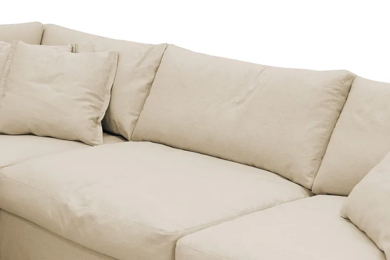 Valencia Extra Djup 4-sits Soffa med Schäslong Vänster - Beige - Möbler - Soffa - Divansoffor & schäslongsoffa - 4 sits soffa med divan