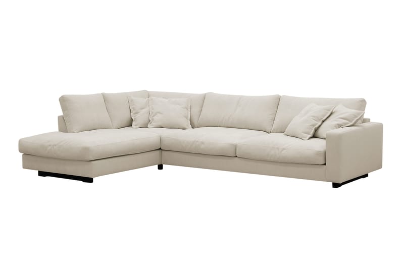 Valencia Extra Djup 4-sits Soffa med Schäslong Vänster - Beige - Möbler - Soffa - Divansoffor & schäslongsoffa