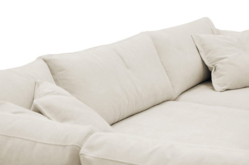 Valencia Extra Djup 4-sits Soffa med Schäslong Vänster - Beige - Möbler - Soffa - Divansoffor & schäslongsoffa