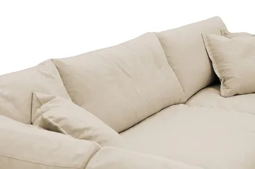 Valencia Extra Djup 4-sits Soffa med Schäslong Vänster - Beige - Möbler - Soffa - Divansoffor & schäslongsoffa