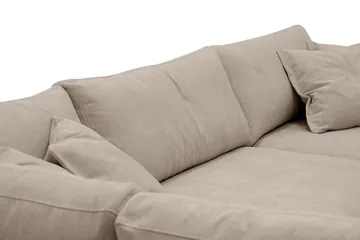 Valencia Extra Djup 4-sits Soffa med Schäslong Vänster - Brun - Möbler - Soffa - Divansoffor & schäslongsoffa