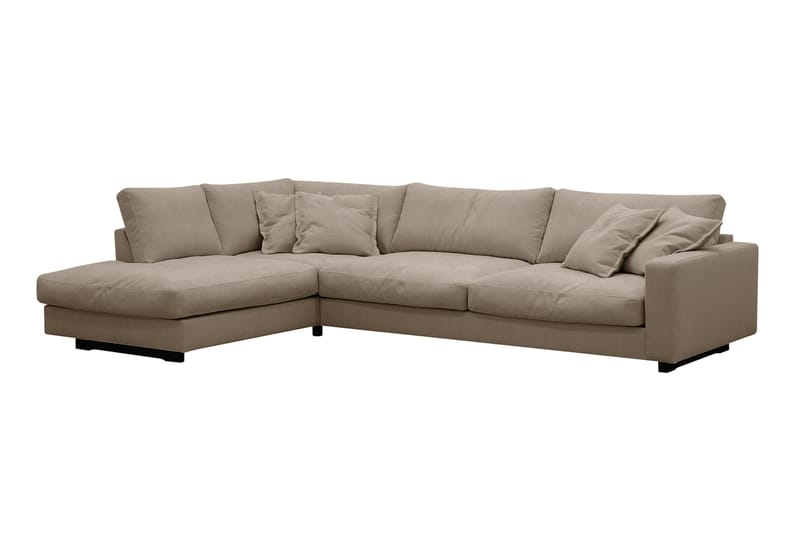 Valencia Extra Djup 4-sits Soffa med Schäslong Vänster - Brun - Möbler - Soffa - Divansoffor & schäslongsoffa