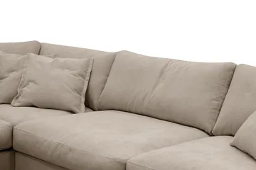 Valencia Extra Djup 4-sits Soffa med Schäslong Vänster - Brun - Möbler - Soffa - Divansoffor & schäslongsoffa