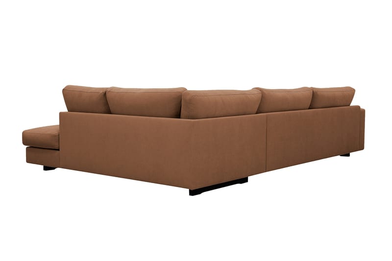 Valencia Extra Djup 4-sits Soffa med Schäslong Vänster - Gulbrun - Möbler - Soffa - Divansoffor & schäslongsoffa