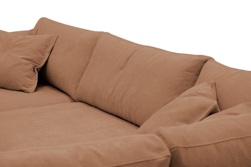 Valencia Extra Djup 4-sits Soffa med Schäslong Vänster - Gulbrun - Möbler - Soffa - Divansoffor & schäslongsoffa