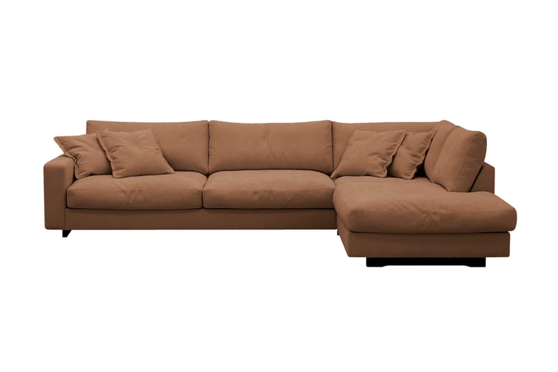 Valencia Extra Djup 4-sits Soffa med Schäslong Vänster, Gulbrun
