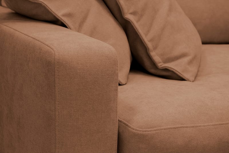 Valencia Extra Djup 4-sits Soffa med Schäslong Vänster - Gulbrun - Möbler - Soffa - Divansoffor & schäslongsoffa