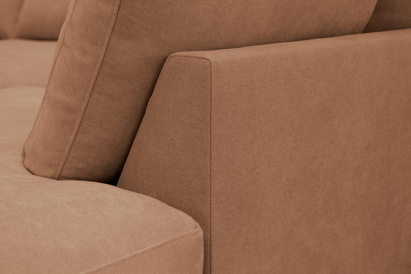 Valencia Extra Djup 4-sits Soffa med Schäslong Vänster - Gulbrun - Möbler - Soffa - Divansoffor & schäslongsoffa