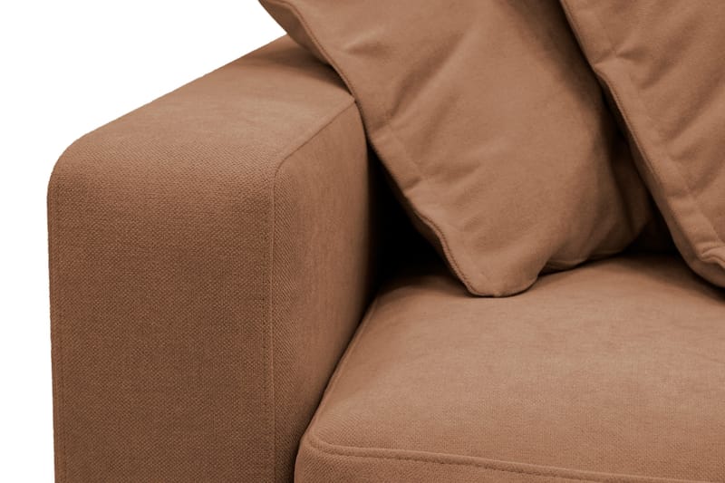 Valencia Extra Djup 4-sits Soffa med Schäslong Vänster - Gulbrun - Möbler - Soffa - Divansoffor & schäslongsoffa