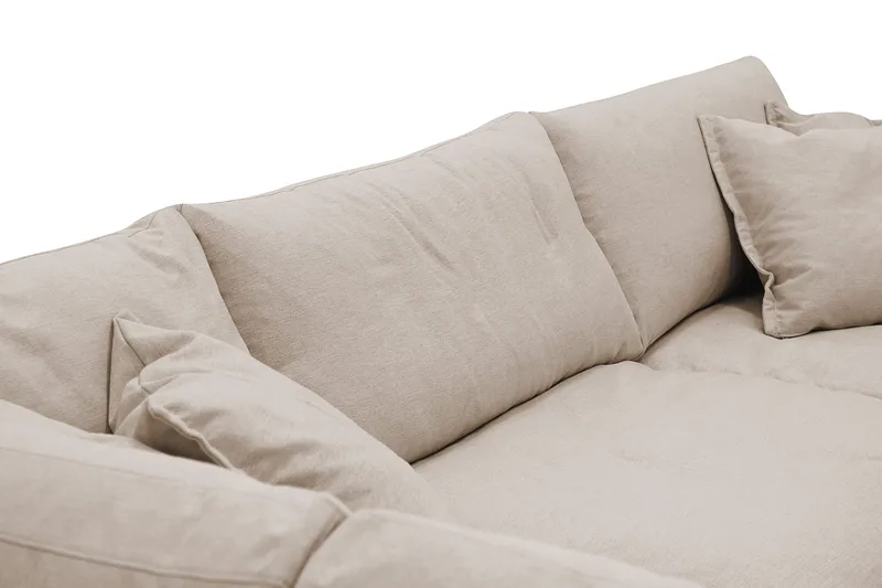 Valencia Extra Djup 4-sits Soffa med Schäslong Vänster - Ljusbrun - Möbler - Soffa - Divansoffor & schäslongsoffa - 4 sits soffa med divan