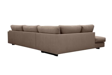 Valencia Extra Djup 4-sits Soffa med Schäslong Vänster - Mörkbrun - Möbler - Soffa - Divansoffor & schäslongsoffa