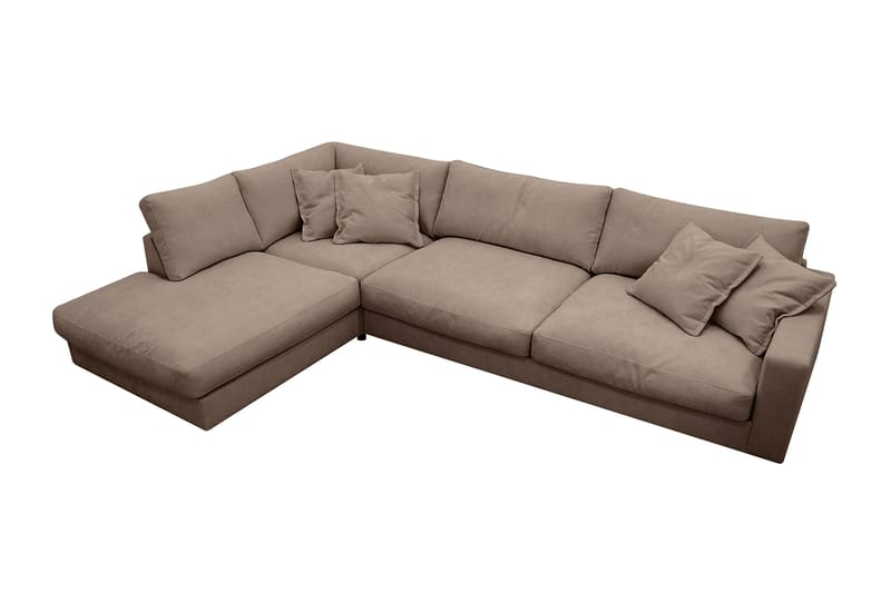 Valencia Extra Djup 4-sits Soffa med Schäslong Vänster - Mörkbrun - Möbler - Soffa - Divansoffor & schäslongsoffa