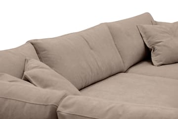 Valencia Extra Djup 4-sits Soffa med Schäslong Vänster - Mörkbrun - Möbler - Soffa - Divansoffor & schäslongsoffa