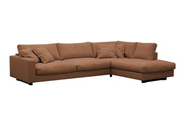 Valencia Extra Djup 4-sits Soffa med Schäslong Vänster - Rostbrun - Möbler - Soffa - Divansoffor & schäslongsoffa