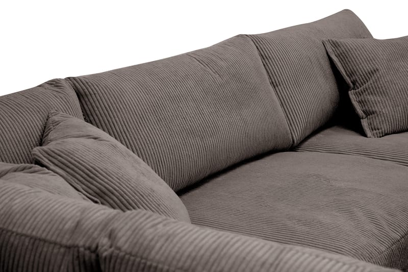 Valencia Extra Djup 4-sits Soffa med Schäslong Vänster - Taupe - Möbler - Soffa - Divansoffor & schäslongsoffa