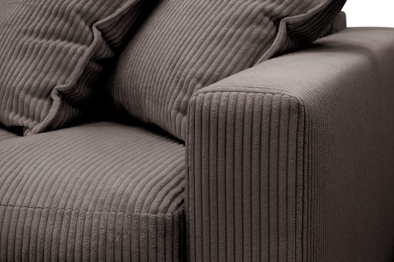 Valencia Extra Djup 4-sits Soffa med Schäslong Vänster - Taupe - Möbler - Soffa - Divansoffor & schäslongsoffa