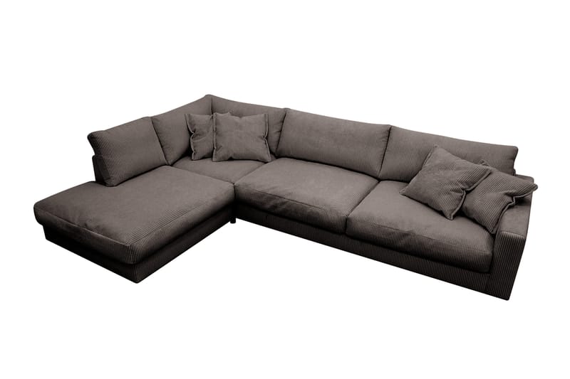 Valencia Extra Djup 4-sits Soffa med Schäslong Vänster - Taupe - Möbler - Soffa - Divansoffor & schäslongsoffa