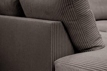 Valencia Extra Djup 4-sits Soffa med Schäslong Vänster - Taupe - Möbler - Soffa - Divansoffor & schäslongsoffa