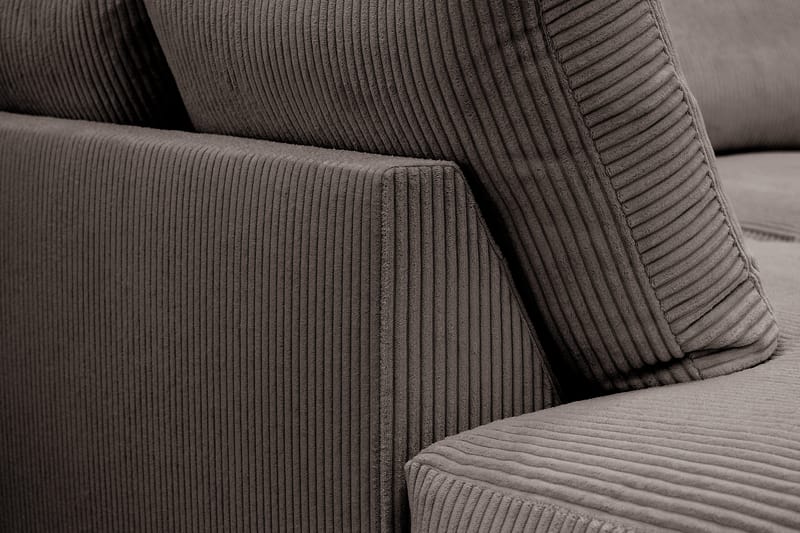 Valencia Extra Djup 4-sits Soffa med Schäslong Vänster - Taupe - Möbler - Soffa - Divansoffor & schäslongsoffa