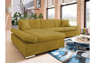 Vananda Soffa med Divan 3-sits - Gul - Möbler - Soffa - Bäddsoffa - Bäddsoffa divan
