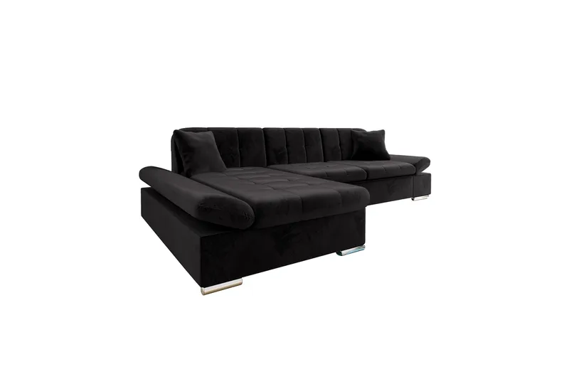 Vananda Soffa med Divan 3-sits - Svart - Möbler - Soffa - Divansoffor & schäslongsoffa