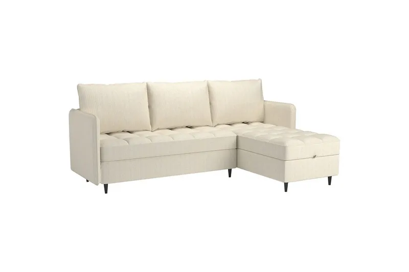 Vanlig Soffa med enkeldivan utan schäslong Loft24 Hörnsoffa 3-sits Loft24 Lindhus White - Möbler - Soffa - Divansoffor & schäslongsoffa