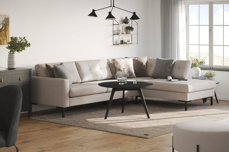 Vanlig Soffa med schäslong utan divan Scandinavian Choice Frillestad 4-sits Soffa med Schäslong Beige Right-faced - Möbler - Soffa - Divansoffor & schäslongsoffa