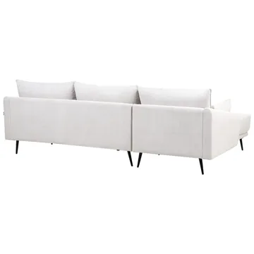 Varde 3-sits Vänstervänd L-formad Hörnsoffa med Divan och Schäslong i Tyg - Ljusbeige - Möbler - Soffa - Divansoffor & schäslongsoffa