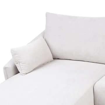 Varde 3-sits Vänstervänd L-formad Hörnsoffa med Divan och Schäslong i Tyg - Ljusbeige - Möbler - Soffa - Divansoffor & schäslongsoffa