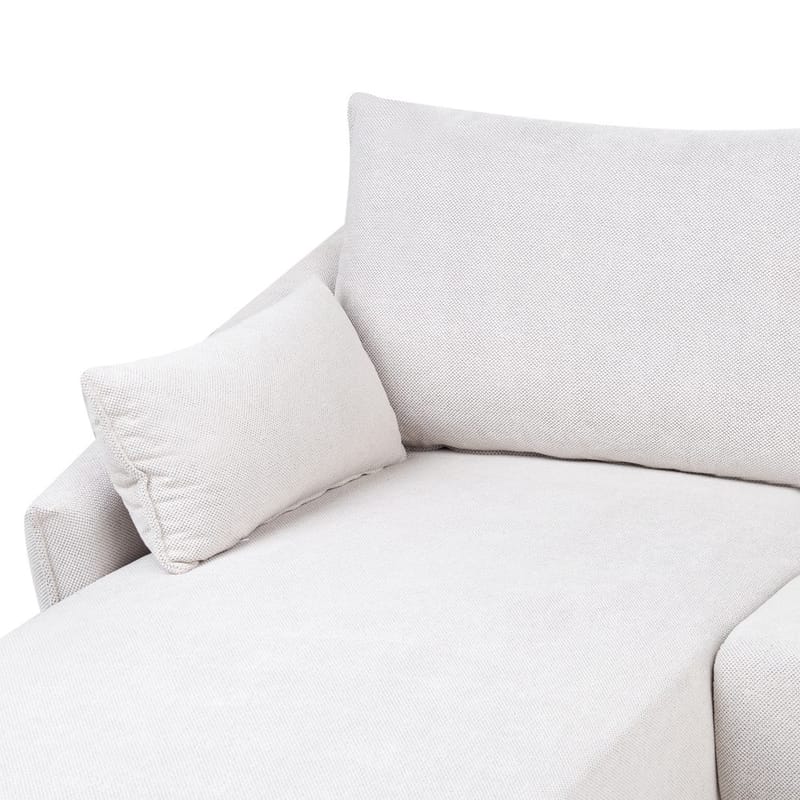 Varde 3-sits Vänstervänd L-formad Hörnsoffa med Divan och Schäslong i Tyg - Ljusbeige - Möbler - Soffa - Divansoffor & schäslongsoffa